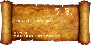 Tercsi Noémi névjegykártya