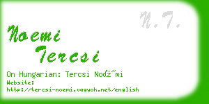 noemi tercsi business card